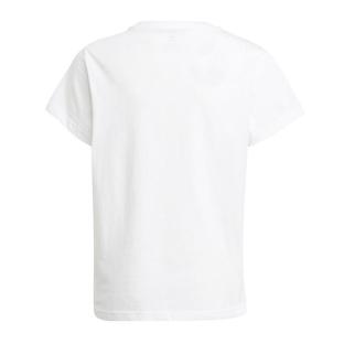 T-shirt Blanc/Rose Fille Adidas Trefoil vue 2