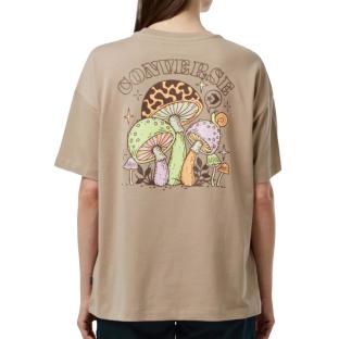 T-shirt Marron Clair Mixte Converse Mushroom vue 2