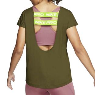 T-shirt de Running Kaki Femme Nike Elastika vue 0