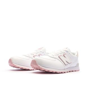 Baskets Blanc/Rose Femme/Fille New Balance 574 vue 0