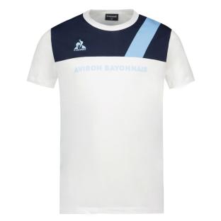 Aviron Bayonnais T-Shirt Blanc Homme Le Coq Sportif N°1 vue 0