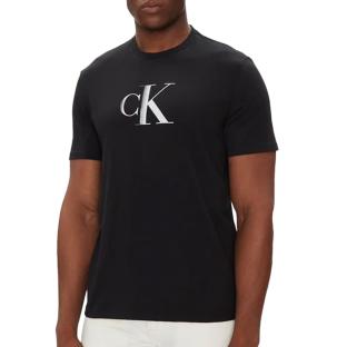 T-Shirt Noir Homme Calvin Klein Jeans Center LV04RC857G pas cher
