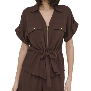 Blouse Marron Femme JDY Mille vue 0
