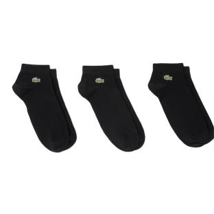 X3 Paires Chaussettes Noires Homme Lacoste RA4183 pas cher