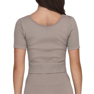Top Taupe Femme Only Jaia vue 2
