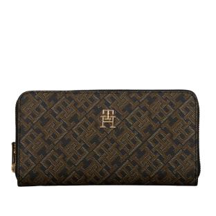Portefeuille Marron Femme Tommy Hilfiger Mono pas cher