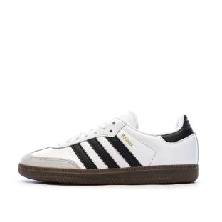 Baskets Blanches/Noires Garçon/Fille Adidas Samba pas cher