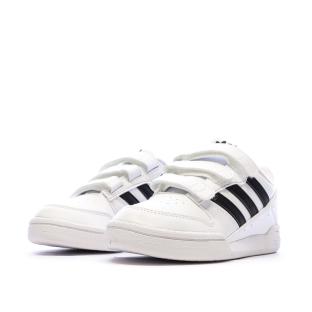 Baskets Blanches/Noir Garçon Adidas Team Court vue 0