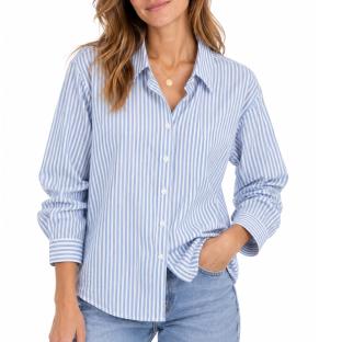 Chemise Rayures Bleu Femme PM Mère & Filles Beach Girl vue 0