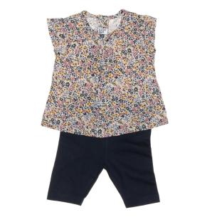 Ensemble Marine/Blanc Fille EOM Echoupa pas cher