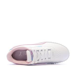 Baskets Blanc/Rose Fille Puma Carina 3.0 Jelly vue 0
