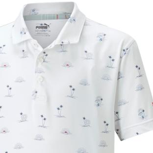 Polo Blanc Garçon Puma Horiz vue 3