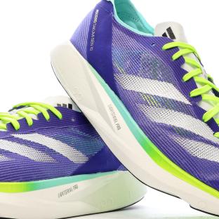 Baskets Bleu/Vertes Homme Adidas Adizero Takumi vue 7