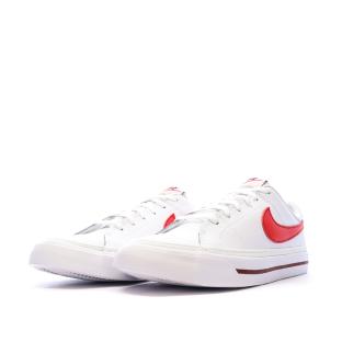Baskets Blanc/Rouge Femme Nike Court Legacy vue 6