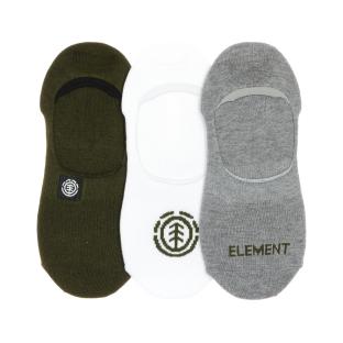 X3 paires de Chaussettes Vert/Blanc/Gris Homme Element Rise Athlet pas cher