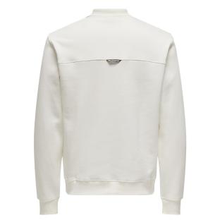 Sweat 1/2 Blanc Homme Only & Sons Abbott vue 2