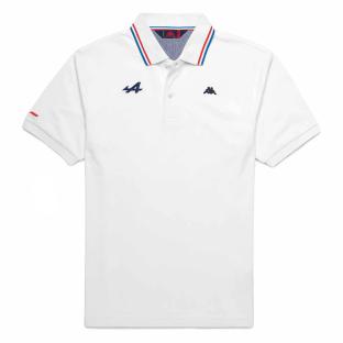 Polo Blanc Homme Kappa Aarau Alpine F1 pas cher