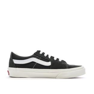 Baskets Gris/Blanc Femme Vans Sk8-low Canva vue 2