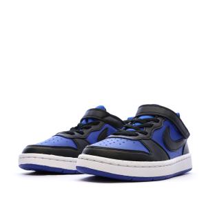Baskets Noir/Bleu Garçon Nike Court Borough Low vue 3