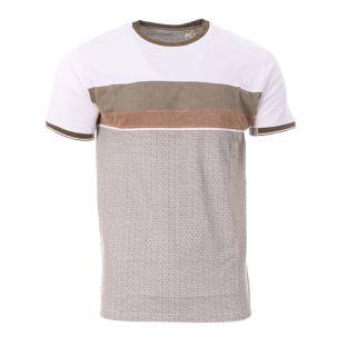 T-shirt Blanc/Gris Homme RMS26 91265 pas cher