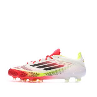 Chaussures de Foot Blanc/Rouge Adidas F50 Elite AG vue 0