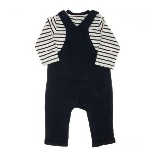 Salopette + T-Shirt Marine/Blanc EOM Egisot vue 2