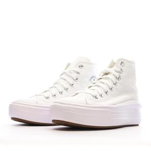 Baskets Blanches Femme Converse Chuck Taylor All Star Move 568498C vue 6