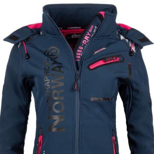 Parka Softshell Marine/Rose Femme Geographical Norway Reine vue 3