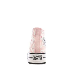 Baskets Rose à fleurs Fille Converse All Star Lift Platform Floral vue 3