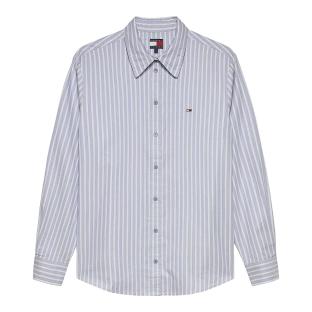 Chemise Bleu Foncé à rayures Femme Tommy Hilfiger Oxford vue 0