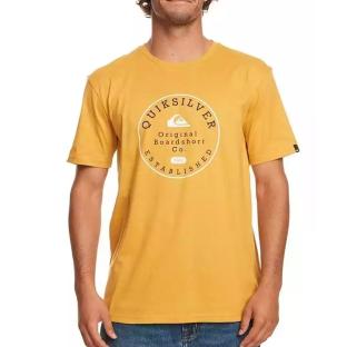 T-shirt Jaune Homme Quiksilver Circle Trim pas cher