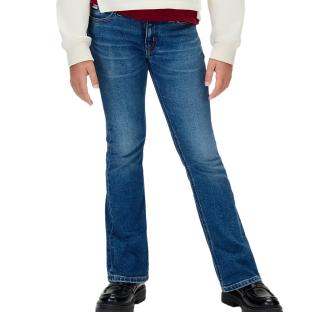 Jean Droit Bleu Fille Calvin Klein Jeans Dark vue 0