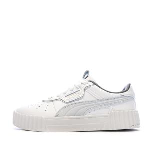 Baskets Blanc/Gris Femme Puma Carina 3.0 Luxe vue 0