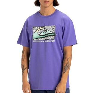 T-shirt Violet Homme Quiksilver Retro Fade Yem pas cher