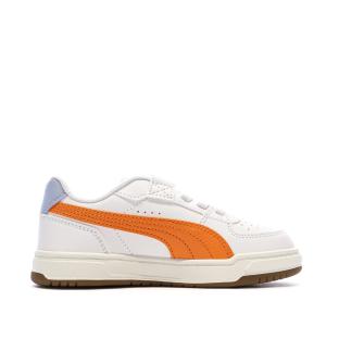 Zapatillas blancas/naranjas para niño Puma Caven III Retro ver 0