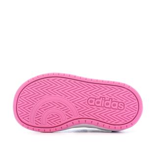 Baskets Grise Fille Adidas Hoops 2.0 vue 5