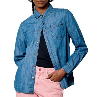 Chemise Manches Longues Bleu Femme Kaporal BINEE pas cher