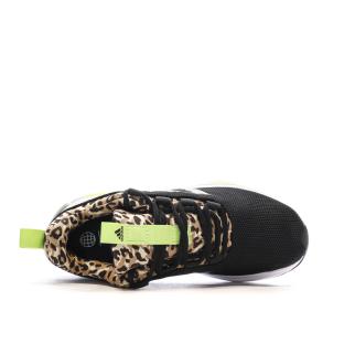 Chaussures de running Noires/Jaunes Femme Adidas Racer vue 4
