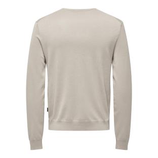 Pull Beige Homme Only & Sons Life Crew Knit vue 0