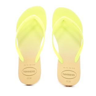 Tongs Jaune/Doré Femme Havaianas Slim Lux Sw Gradient vue 3