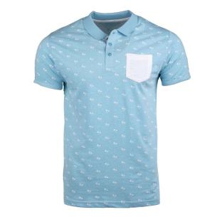 Polo Bleu Homme La Maison Blaggio Palesto pas cher