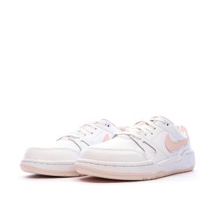 Baskets Blanc/Rose Garçon Nike Full Force Lo vue 4