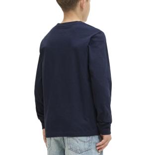 T-Shirt Manches Longues Marine Garçon Jack & Jones Makoto vue 2