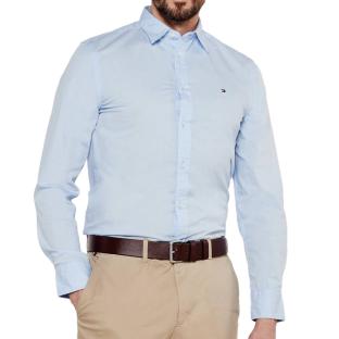 Chemise Bleu Homme Tommy Hilfiger Flex Poplin pas cher