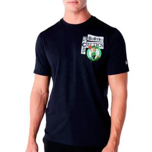 T-Shirt Noir Homme New Era Newspaper pas cher