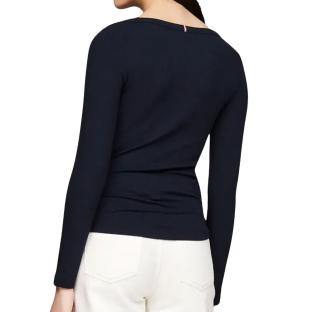 T-shirt Manches Longues Marine Femme Tommy Hilfiger Desert vue 2