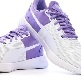 Baskets Violette/Blanche Fille Puma Flyer Runner Jr vue 7
