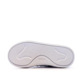 Baskets Blanches/Noir Garçon Adidas Courtblock vue 5