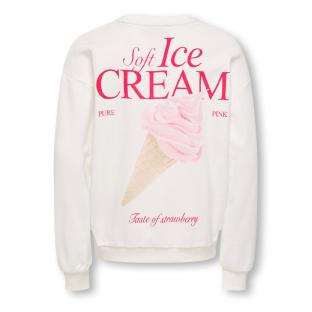 Sweat Blanc/Rose Kids ONLY Kogphilea vue 0