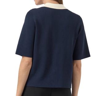 T-Shirt Marine/Écru Femme YAS Yasloro vue 0